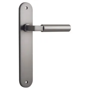 Berlin Lever Satin Nickel Oval Backplate by Iver, a Door Hardware for sale on Style Sourcebook