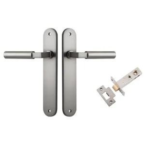 Berlin Lever Oval Backplate Passage Kit Satin Nickel by Iver, a Door Hardware for sale on Style Sourcebook