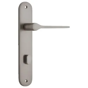 Como Lever Satin Nickel Oval Backplate by Iver, a Door Hardware for sale on Style Sourcebook
