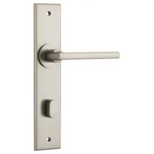 Baltimore Lever Satin Nickel Chamfered Backplate by Iver, a Door Hardware for sale on Style Sourcebook