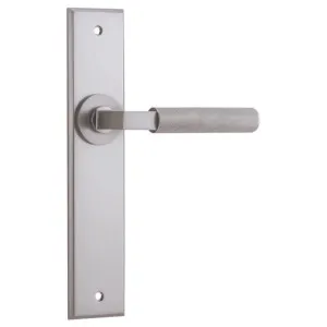 Brunswick Lever Satin Nickel Chamfered Backplate by Iver, a Door Hardware for sale on Style Sourcebook