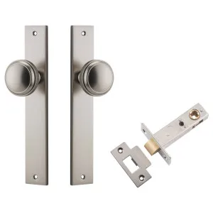 Paddington Knob Rectangular Backplate Passage Kit Satin Nickel by Iver, a Door Hardware for sale on Style Sourcebook