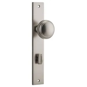 Paddington Knob Rectangular Backplate Satin Nickel by Iver, a Door Hardware for sale on Style Sourcebook