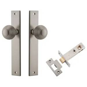 Guildford Knob Rectangular Backplate Passage Kit Satin Nickel by Iver, a Door Hardware for sale on Style Sourcebook