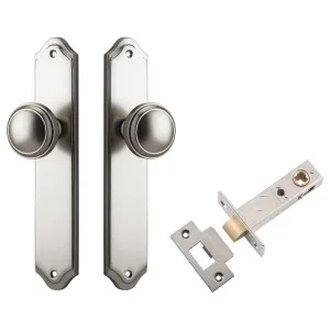Paddington Knob Shouldered Backplate Passage Kit Satin Nickel by Iver, a Door Hardware for sale on Style Sourcebook