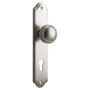 Paddington Knob Shouldered Backplate Satin Nickel by Iver, a Door Hardware for sale on Style Sourcebook
