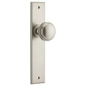 Paddington Knob Satin Nickel Chamfered Backplate by Iver, a Door Hardware for sale on Style Sourcebook