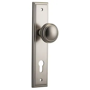 Paddington Knob Stepped Backplate Satin Nickel by Iver, a Door Hardware for sale on Style Sourcebook