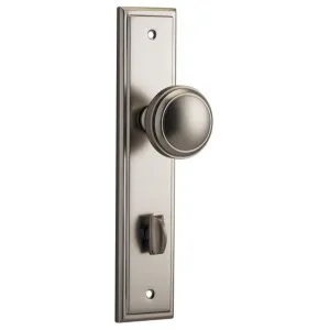 Paddington Knob Stepped Backplate Satin Nickel by Iver, a Door Hardware for sale on Style Sourcebook