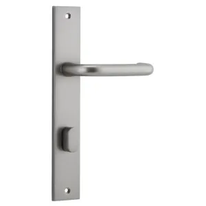 Oslo Lever Rectangular Backplate Satin Nickel by Iver, a Door Hardware for sale on Style Sourcebook