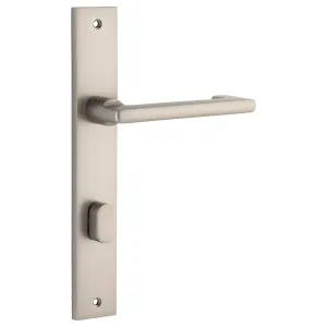 Baltimore Return Lever Rectangular Backplate Satin Nickel by Iver, a Door Hardware for sale on Style Sourcebook