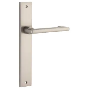 Baltimore Return Lever Rectangular Backplate Satin Nickel by Iver, a Door Hardware for sale on Style Sourcebook