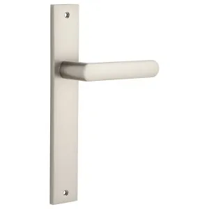 Osaka Lever Rectangular Backplate Satin Nickel by Iver, a Door Hardware for sale on Style Sourcebook