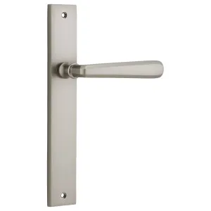 Copenhagen Lever Rectangular Backplate Satin Nickel by Iver, a Door Hardware for sale on Style Sourcebook