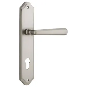 Copenhagen Lever Shouldered Backplate Satin Nickel by Iver, a Door Hardware for sale on Style Sourcebook