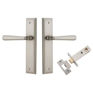 Copenhagen Lever Stepped Backplate Passage Kit Satin Nickel by Iver, a Door Hardware for sale on Style Sourcebook