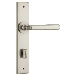 Copenhagen Lever Satin Nickel Chamfered Backplate by Iver, a Door Hardware for sale on Style Sourcebook