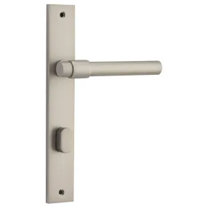 Helsinki Lever Rectangular Backplate Satin Nickel by Iver, a Door Hardware for sale on Style Sourcebook