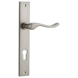 Stirling Lever Rectangular Backplate Satin Nickel by Iver, a Door Hardware for sale on Style Sourcebook