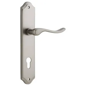 Stirling Lever Shouldered Backplate Satin Nickel by Iver, a Door Hardware for sale on Style Sourcebook