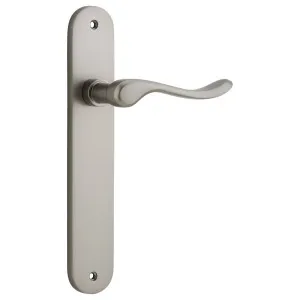 Stirling Lever Oval Backplate Satin Nickel by Iver, a Door Hardware for sale on Style Sourcebook