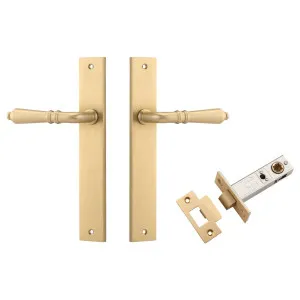 Sarlat Lever Rectangular Backplate Passage Kit Brushed Brass by Iver, a Door Hardware for sale on Style Sourcebook