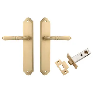 Sarlat Lever Shouldered Backplate Passage Kit Brushed Brass by Iver, a Door Hardware for sale on Style Sourcebook