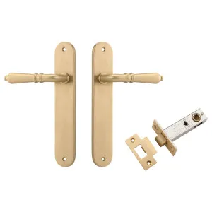 Sarlat Lever Oval Backplate Passage Kit Brushed Brass by Iver, a Door Hardware for sale on Style Sourcebook