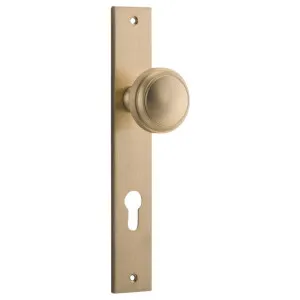 Paddington Knob Rectangular Backplate Brushed Brass by Iver, a Door Hardware for sale on Style Sourcebook
