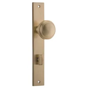Paddington Knob Rectangular Backplate Brushed Brass by Iver, a Door Hardware for sale on Style Sourcebook