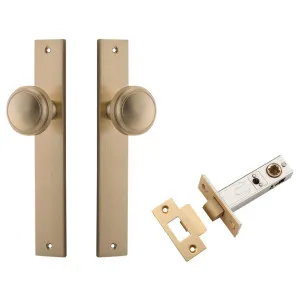 Paddington Knob Rectangular Backplate Passage Kit Brushed Brass by Iver, a Door Hardware for sale on Style Sourcebook