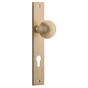 Guildford Knob Rectangular Backplate Brushed Brass by Iver, a Door Hardware for sale on Style Sourcebook