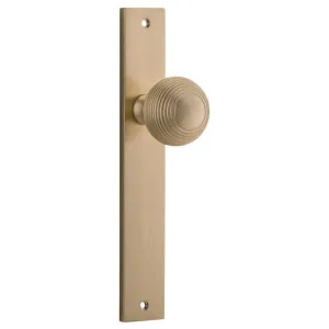 Guildford Knob Rectangular Backplate Brushed Brass by Iver, a Door Hardware for sale on Style Sourcebook