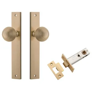Guildford Knob Rectangular Backplate Passage Kit Brushed Brass by Iver, a Door Hardware for sale on Style Sourcebook