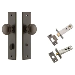 Paddington Knob Chamfered Backplate Privacy Kit w Privacy Turn Signature Brass by Iver, a Door Hardware for sale on Style Sourcebook