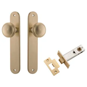 Paddington Knob Oval Backplate Passage Kit Brushed Brass by Iver, a Door Hardware for sale on Style Sourcebook