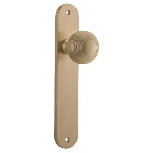 Guildford Knob Oval Backplate Brushed Brass by Iver, a Door Hardware for sale on Style Sourcebook