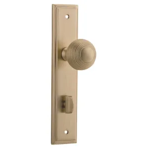 Guildford Knob Stepped Backplate Brushed Brass by Iver, a Door Hardware for sale on Style Sourcebook