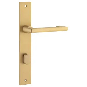 Baltimore Return Lever Rectangular Backplate Brushed Brass by Iver, a Door Hardware for sale on Style Sourcebook