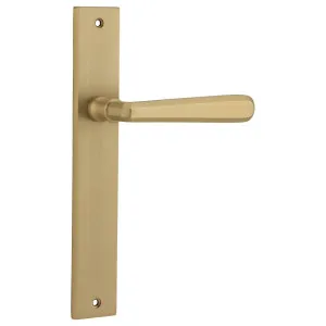 Copenhagen Lever Rectangular Backplate Brushed Brass by Iver, a Door Hardware for sale on Style Sourcebook