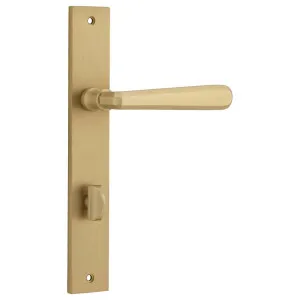 Copenhagen Lever Rectangular Backplate Brushed Brass by Iver, a Door Hardware for sale on Style Sourcebook