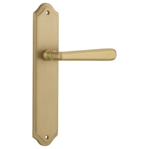 Copenhagen Lever Shouldered Backplate Brushed Brass by Iver, a Door Hardware for sale on Style Sourcebook