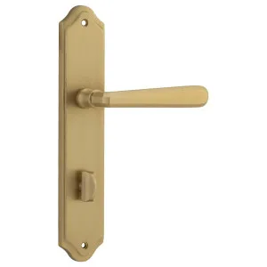Copenhagen Lever Shouldered Backplate Brushed Brass by Iver, a Door Hardware for sale on Style Sourcebook