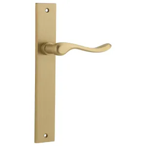 Stirling Lever Rectangular Backplate Brushed Brass by Iver, a Door Hardware for sale on Style Sourcebook