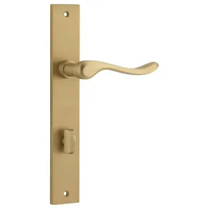 Stirling Lever Rectangular Backplate Brushed Brass by Iver, a Door Hardware for sale on Style Sourcebook