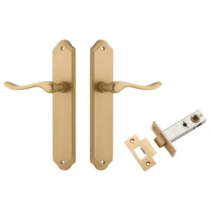 Stirling Lever Shouldered Backplate Passage Kit Brushed Brass by Iver, a Door Hardware for sale on Style Sourcebook