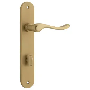 Stirling Lever Oval Backplate Brushed Brass by Iver, a Door Hardware for sale on Style Sourcebook