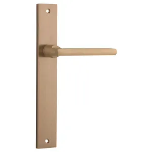 Baltimore Lever Rectangular Backplate Brushed Brass by Iver, a Door Hardware for sale on Style Sourcebook