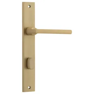 Baltimore Lever Rectangular Backplate Brushed Brass by Iver, a Door Hardware for sale on Style Sourcebook