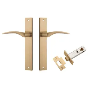 Oxford Lever Rectangular Backplate Passage Kit Brushed Brass by Iver, a Door Hardware for sale on Style Sourcebook